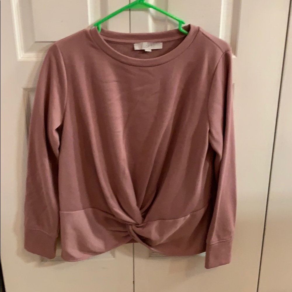 Pink knotted sweat shirt
